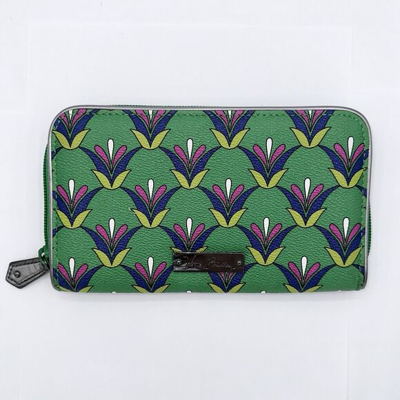 VERA BRADLEY Textured PVC Emerald Diamonds Organizer Accordion Wallet EUC - Picture 1 of 6